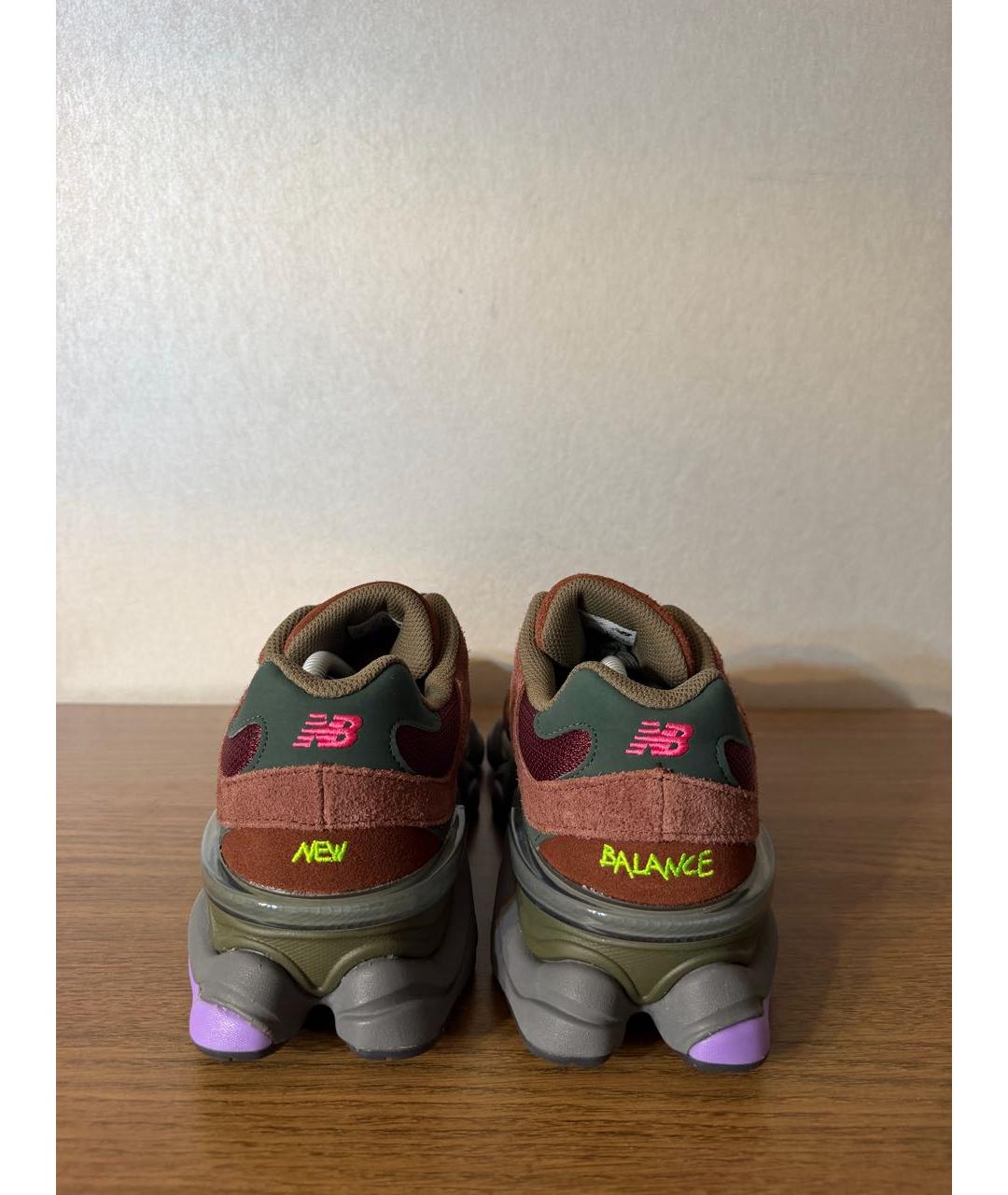 NEW BALANCE Бордовые замшевые низкие кроссовки / кеды, фото 4