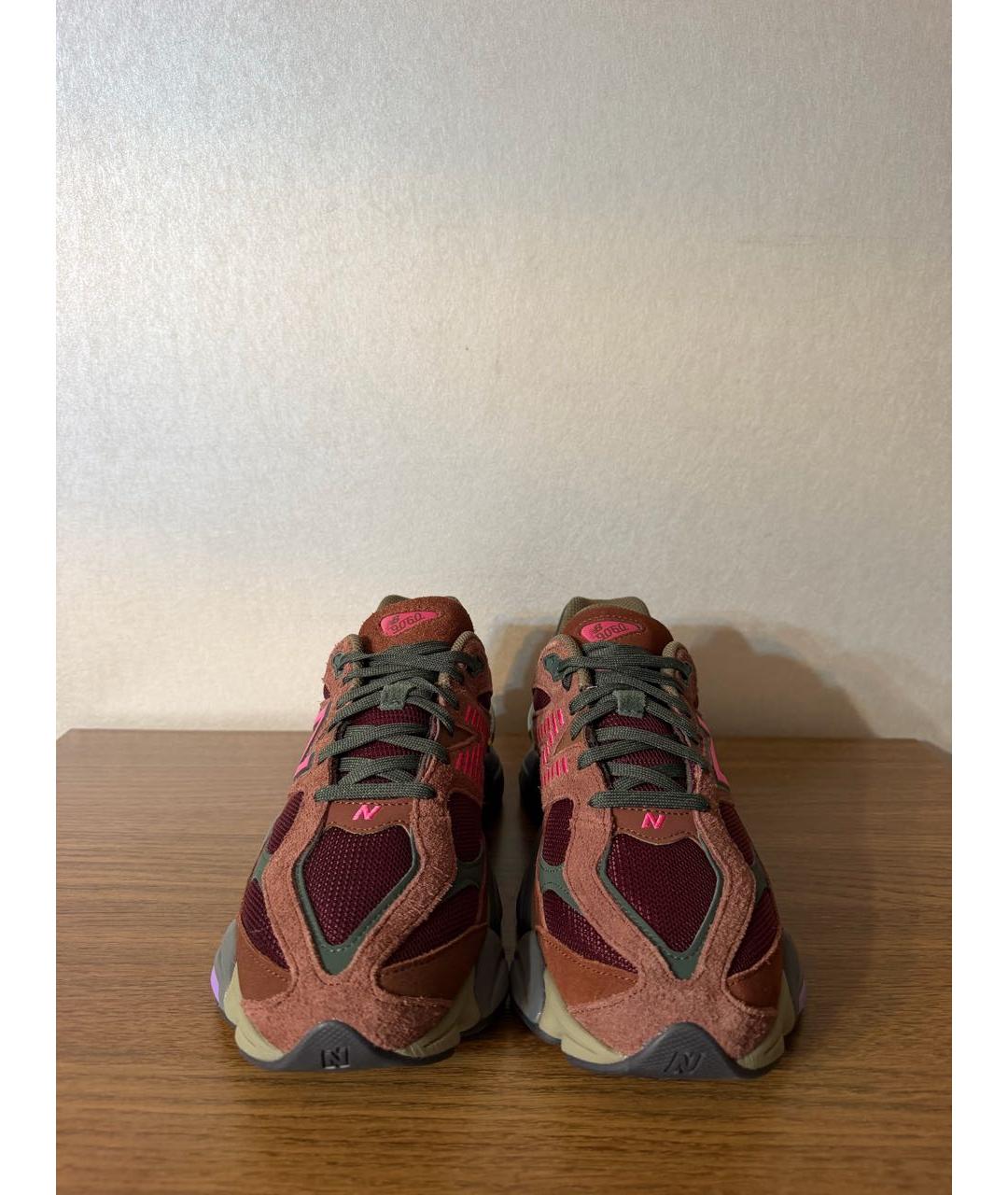 NEW BALANCE Бордовые замшевые низкие кроссовки / кеды, фото 2