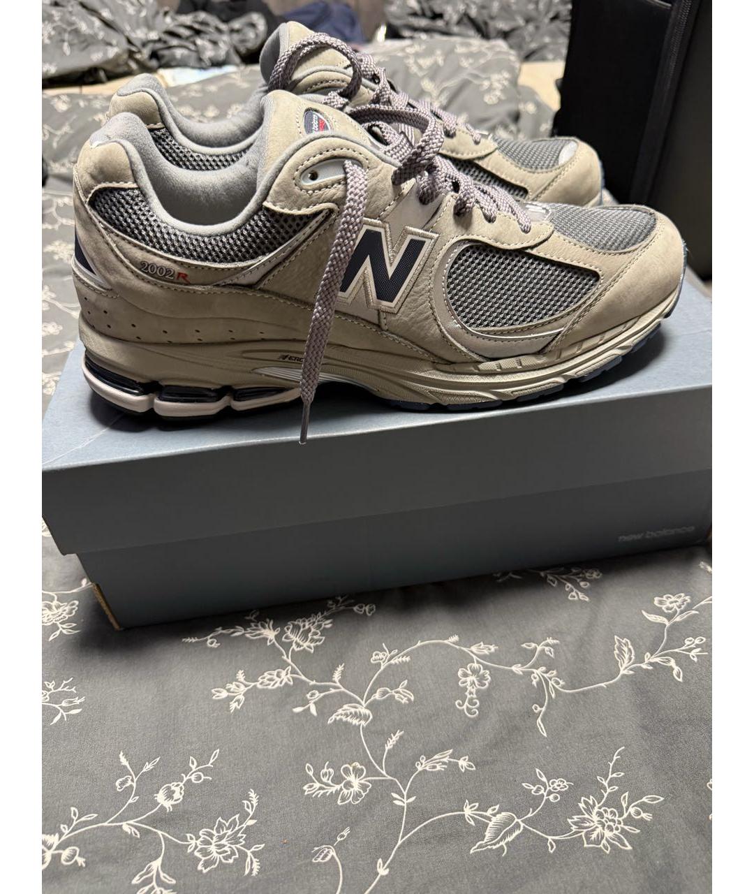 NEW BALANCE Серые нубуковые низкие кроссовки / кеды, фото 5