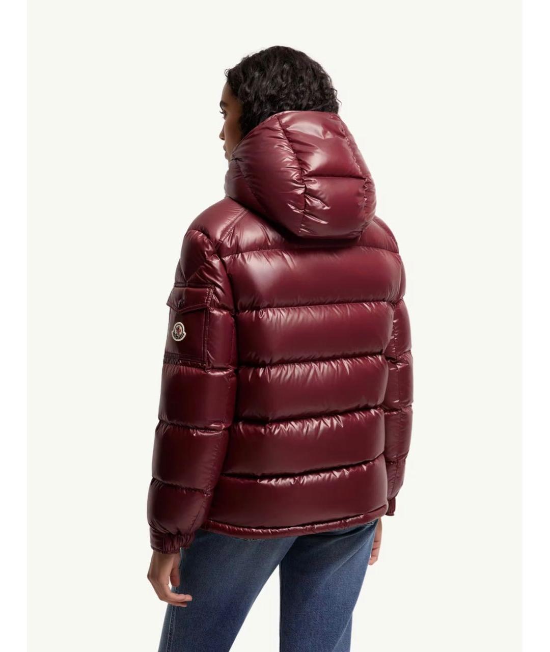 MONCLER Бордовая куртка, фото 3