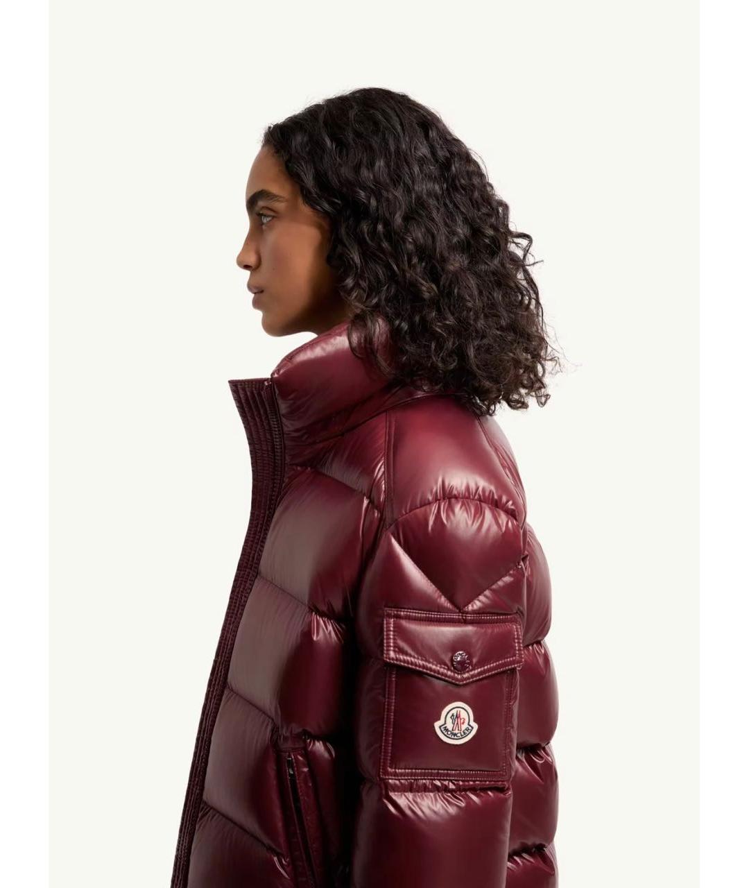 MONCLER Бордовая куртка, фото 6