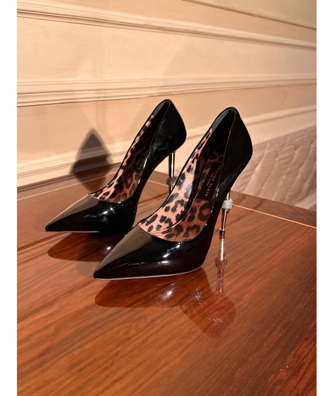 PHILIPP PLEIN Черные туфли из лакированной кожи, фото 5
