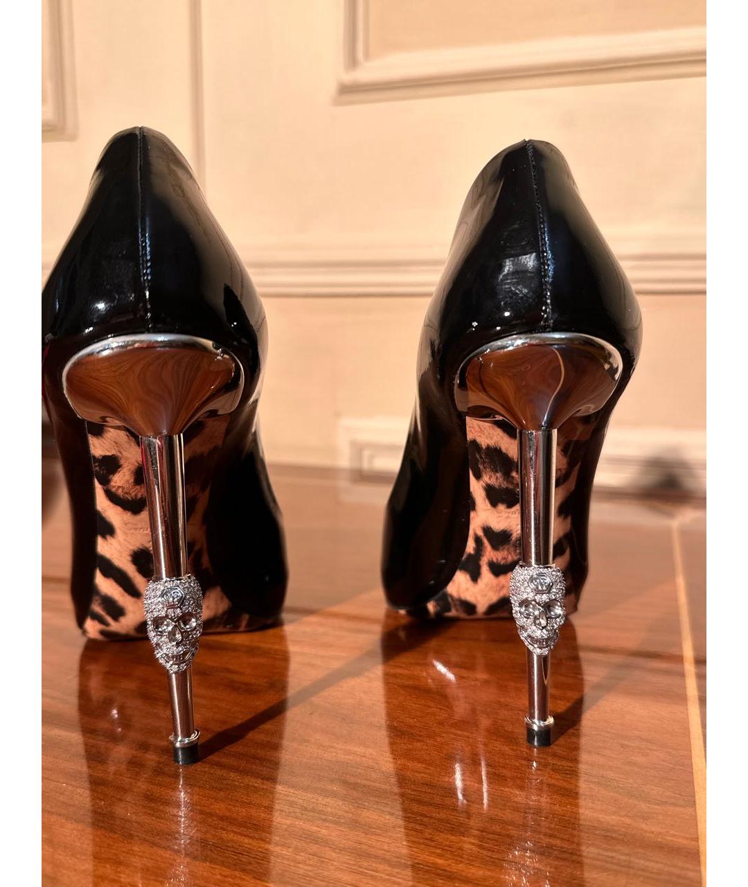 PHILIPP PLEIN Черные туфли из лакированной кожи, фото 3