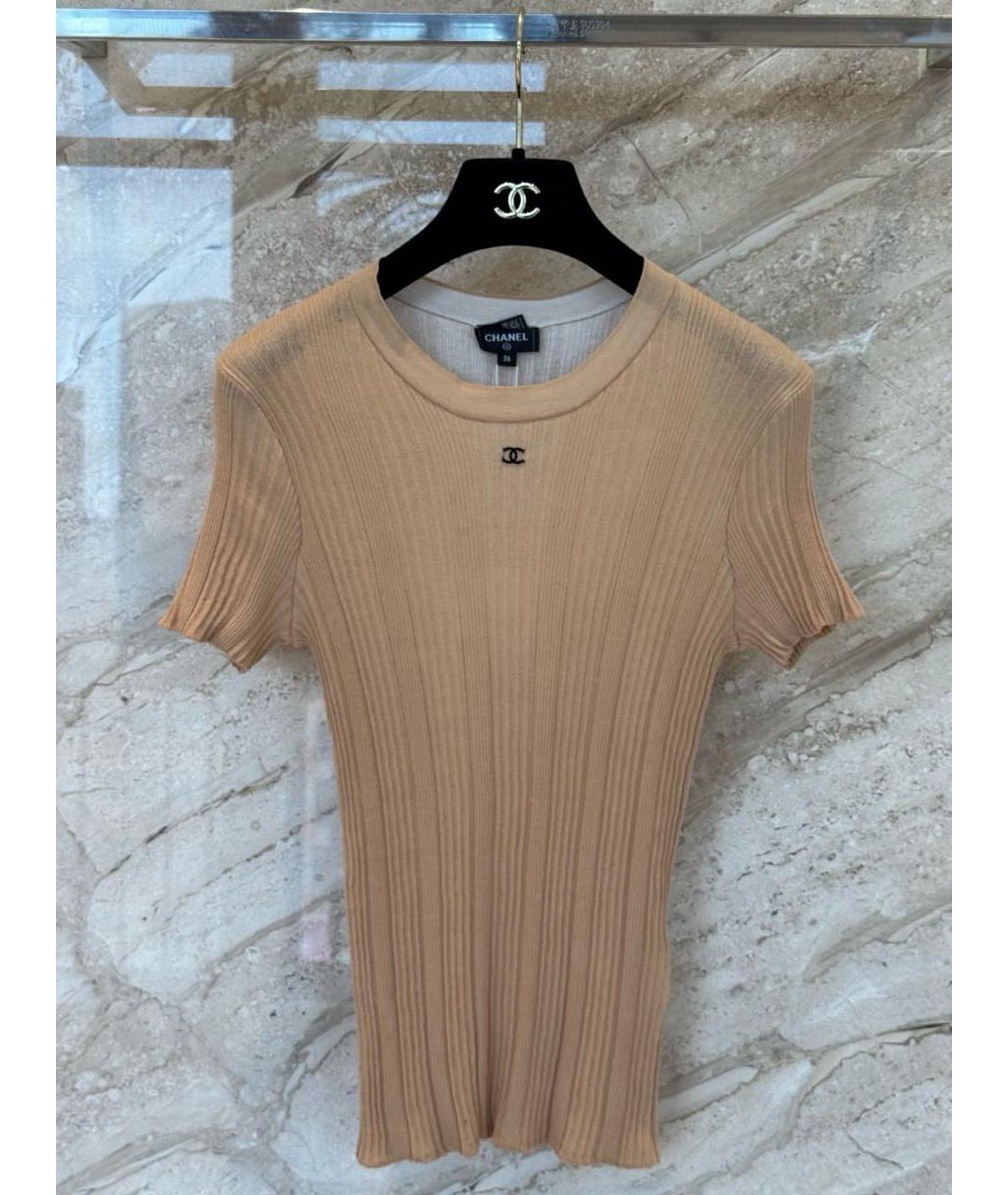 CHANEL Бежевая футболка, фото 6