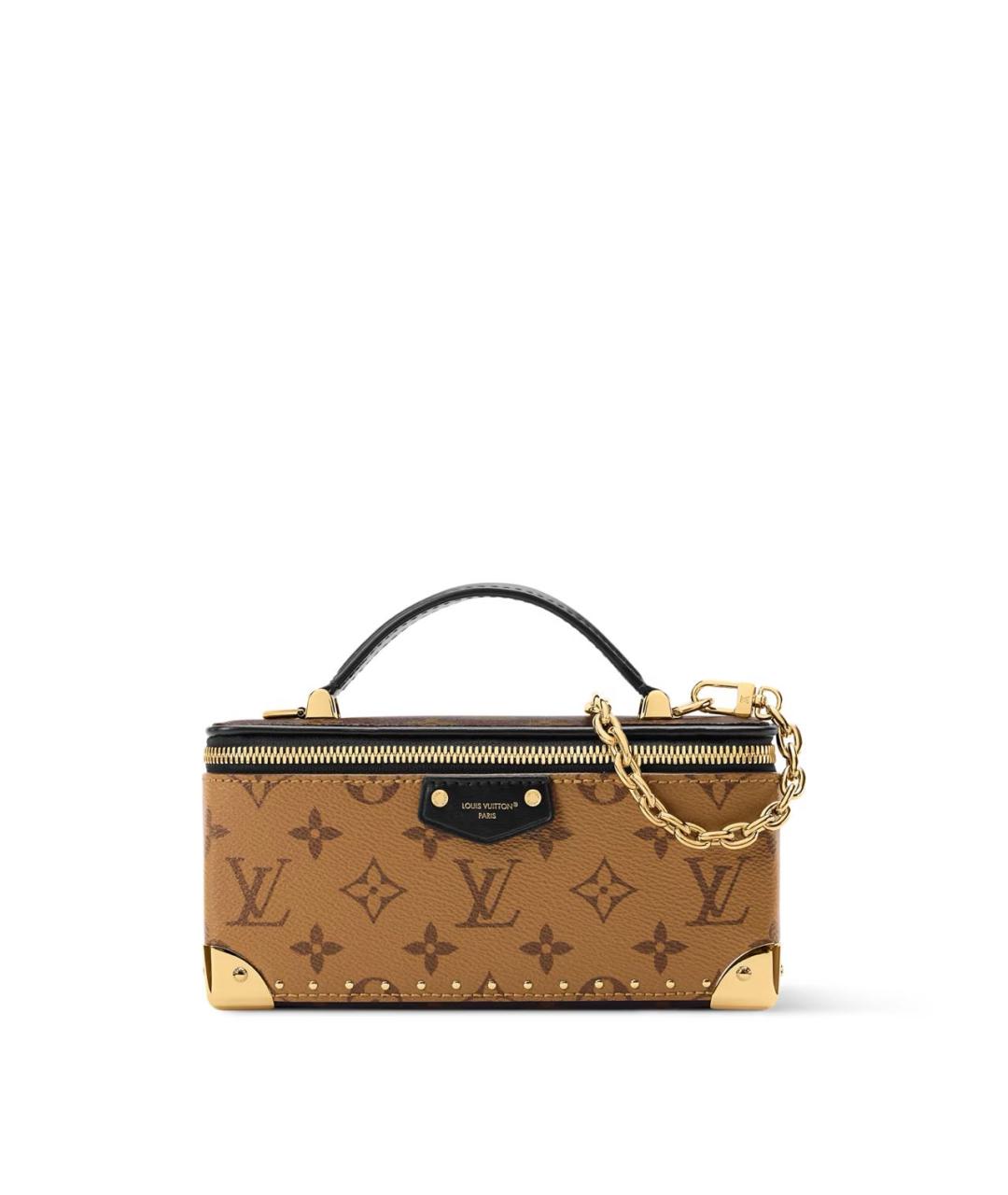 LOUIS VUITTON Коричневая кожаная сумка через плечо, фото 5