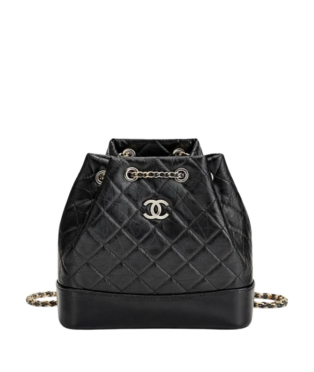 CHANEL Черный кожаный рюкзак, фото 1