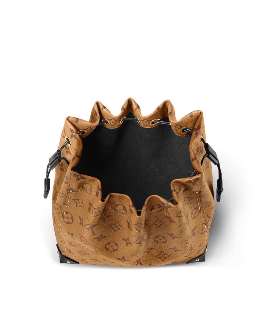 LOUIS VUITTON Коричневая кожаная сумка через плечо, фото 3