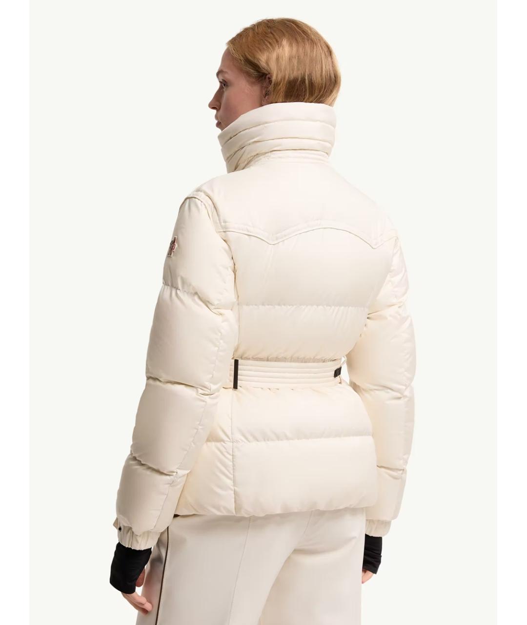 MONCLER Белый полиамидовый пуховик, фото 4