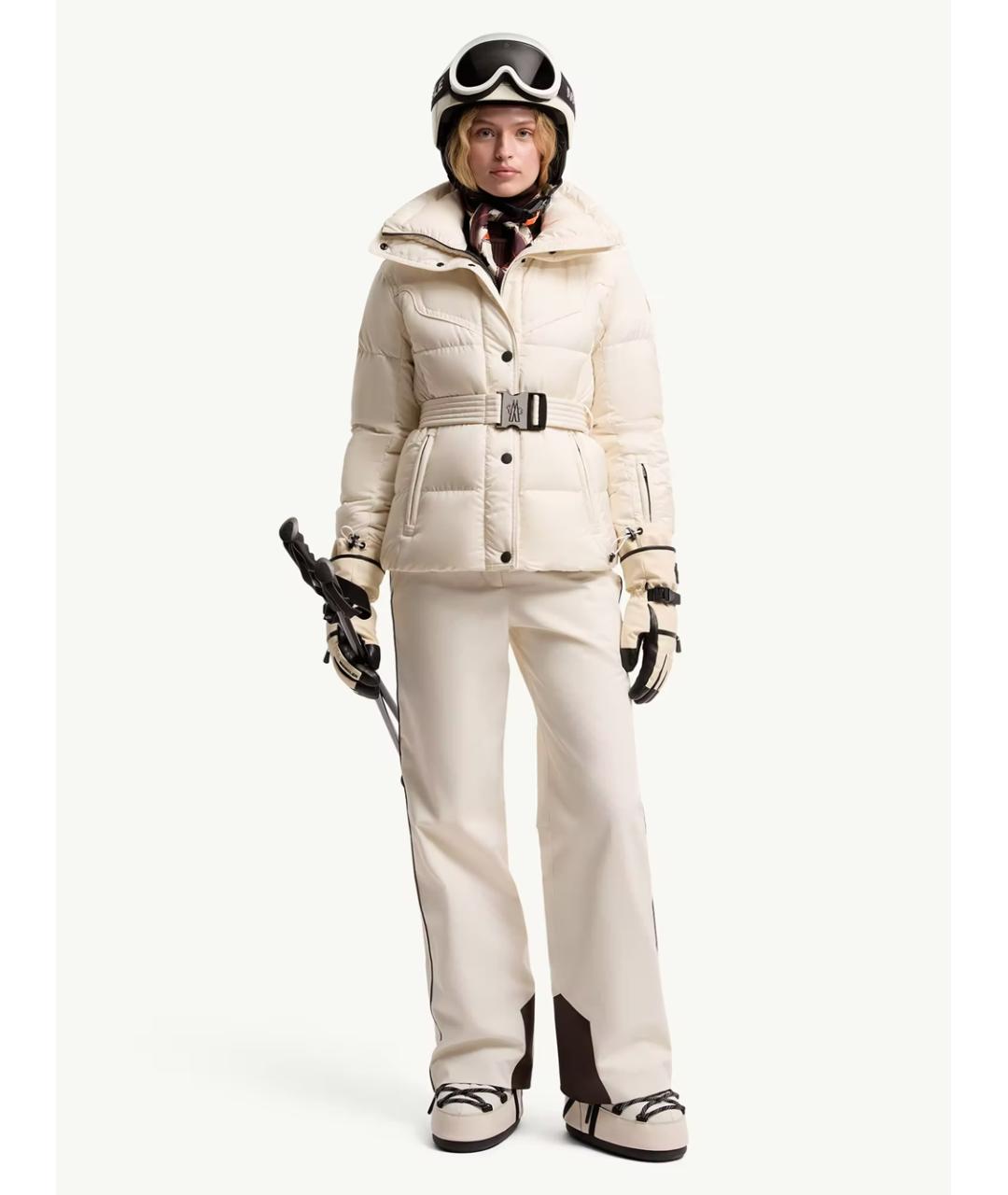 MONCLER Белый полиамидовый пуховик, фото 2