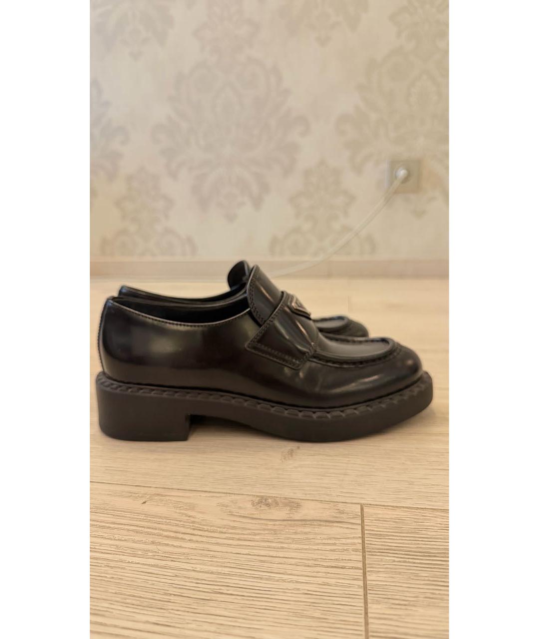 PRADA Черные кожаные лоферы, фото 9