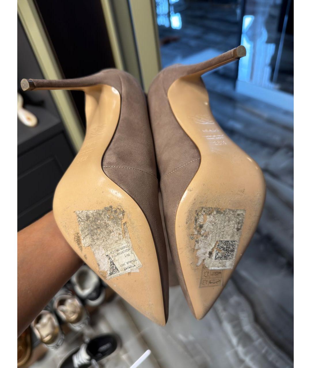 CASADEI Бежевые ботфорты, фото 7