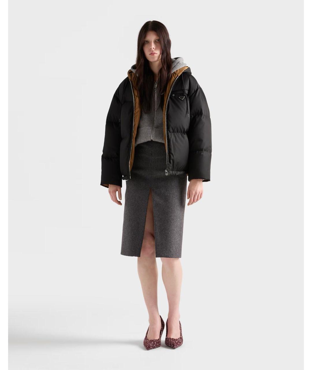PRADA Черная полиамидовая куртка, фото 2