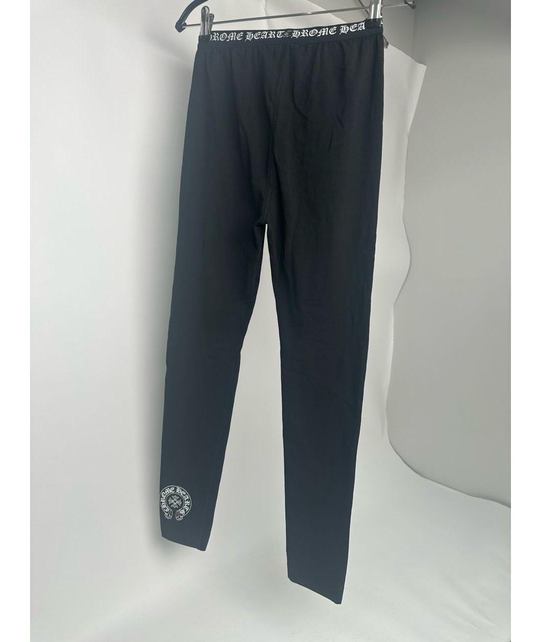 CHROME HEARTS Черные хлопковые леггинсы и велосипедки, фото 3