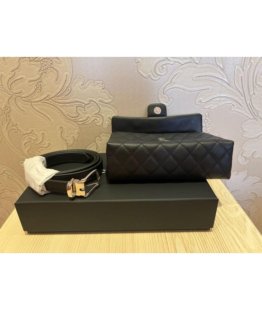 CHANEL Черная кожаная поясная сумка, фото 4