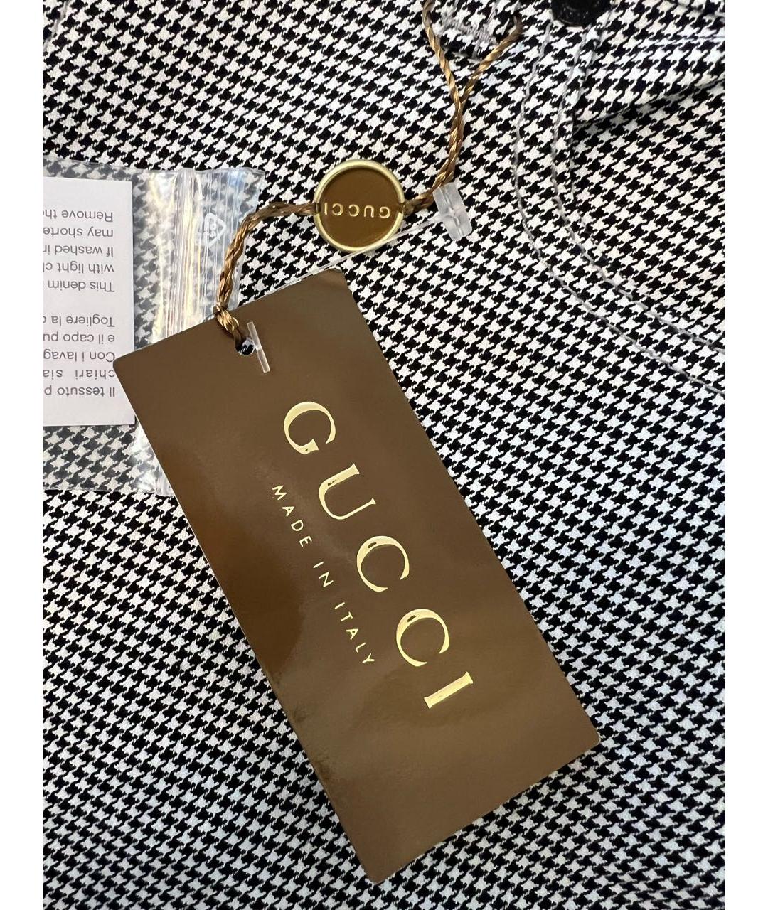 GUCCI Серые хлопко-эластановые брюки узкие, фото 3