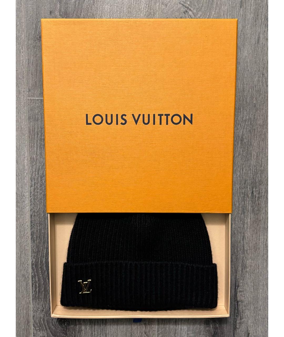 LOUIS VUITTON Черная кашемировая шапка, фото 8