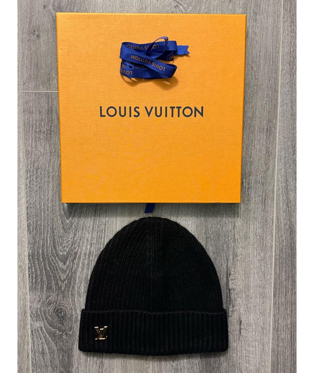 LOUIS VUITTON Черная кашемировая шапка, фото 7