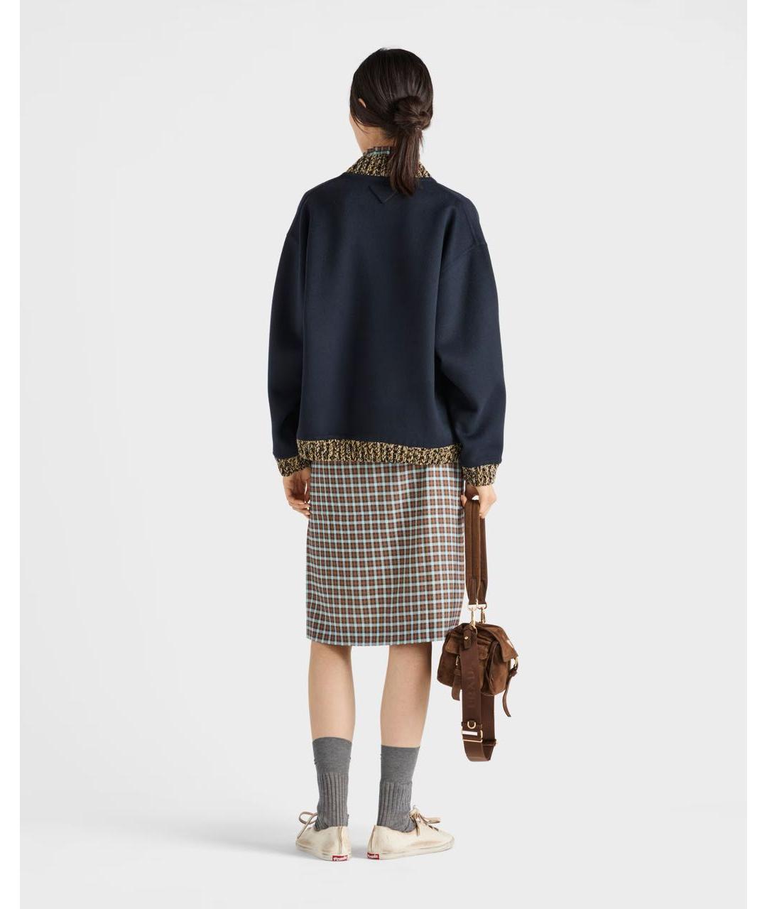PRADA Темно-синяя шерстяная куртка, фото 4