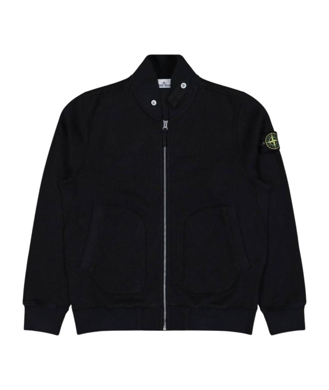 STONE ISLAND Черная хлопковая куртка, фото 1