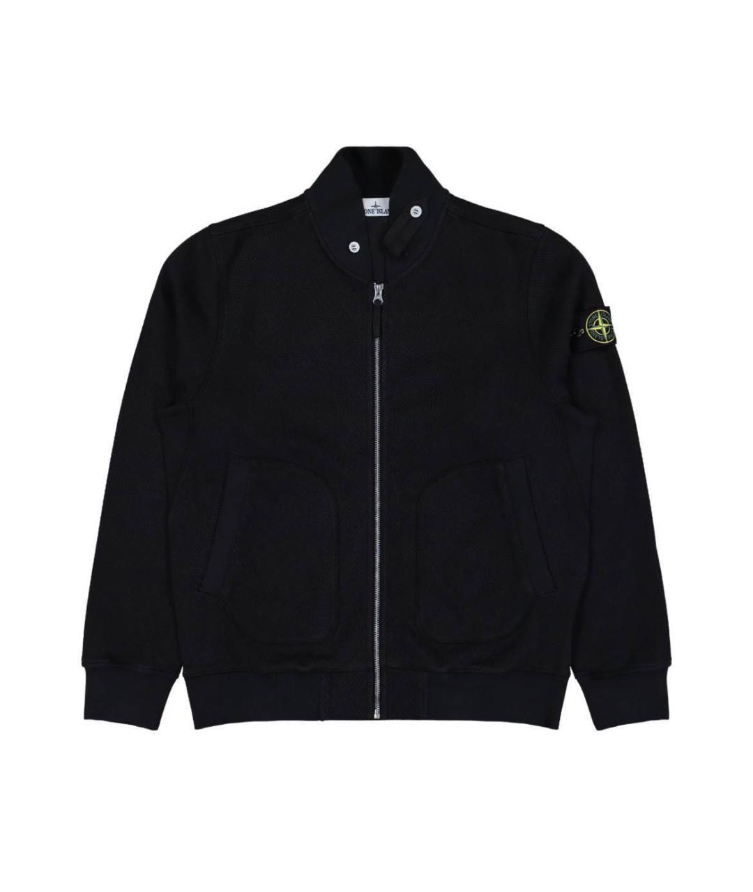 STONE ISLAND Черная хлопковая куртка, фото 3