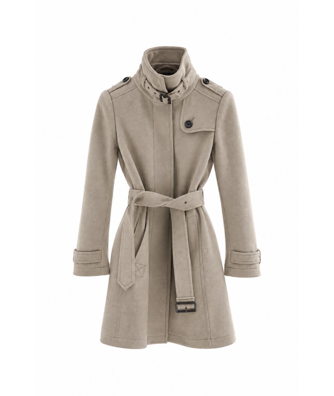 BURBERRY Серое шерстяное пальто, фото 1