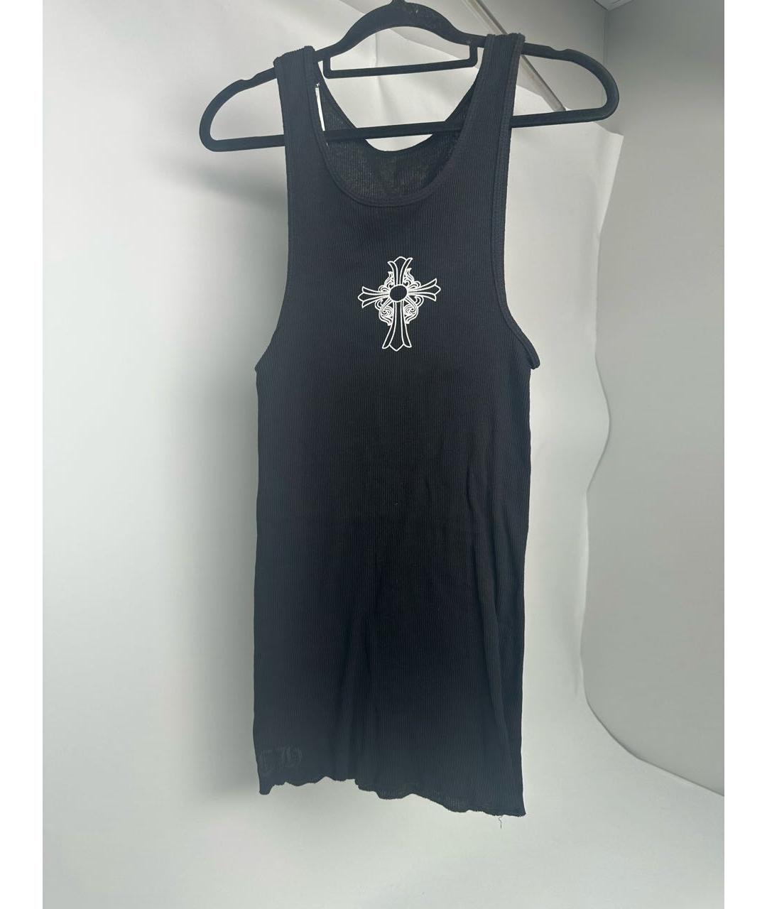 CHROME HEARTS Черная хлопковая майка, фото 2