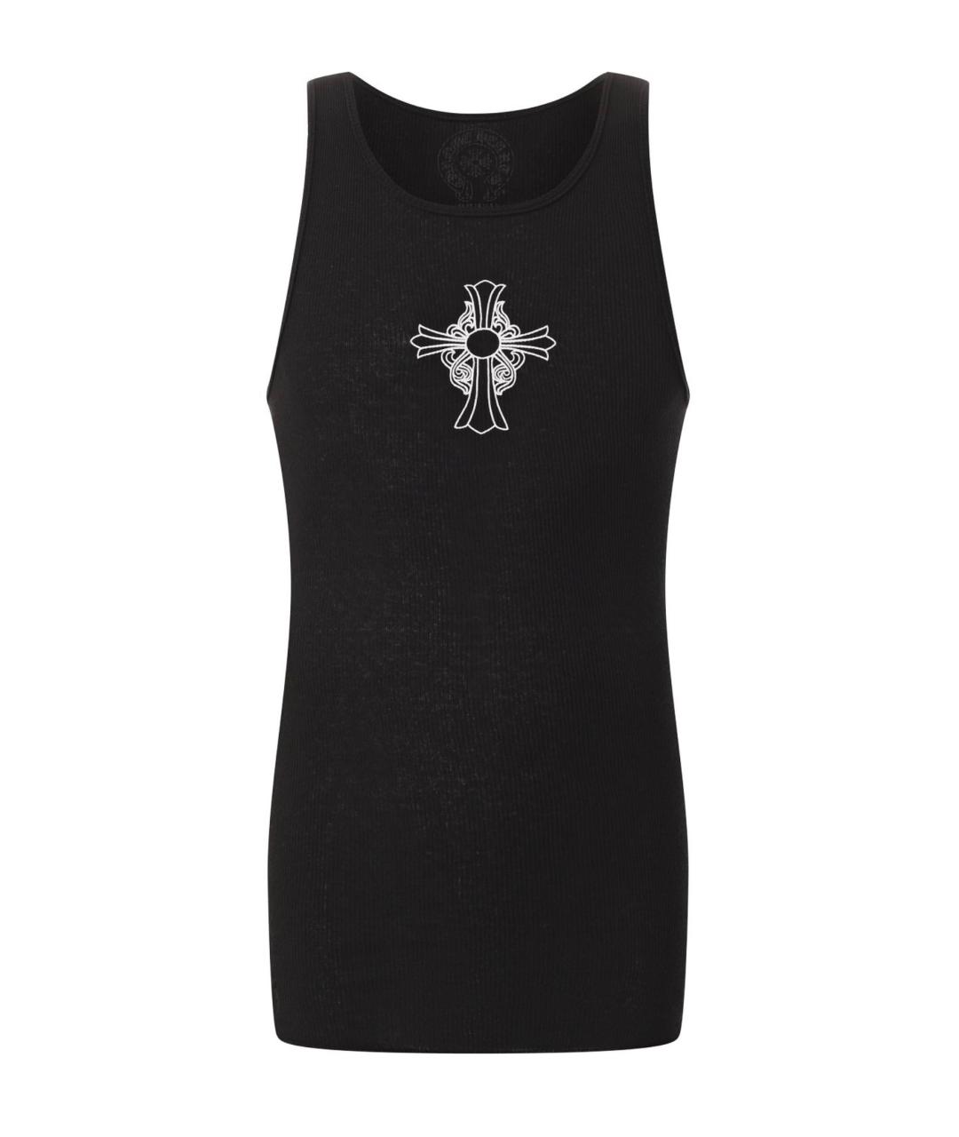 CHROME HEARTS Черная хлопковая майка, фото 1