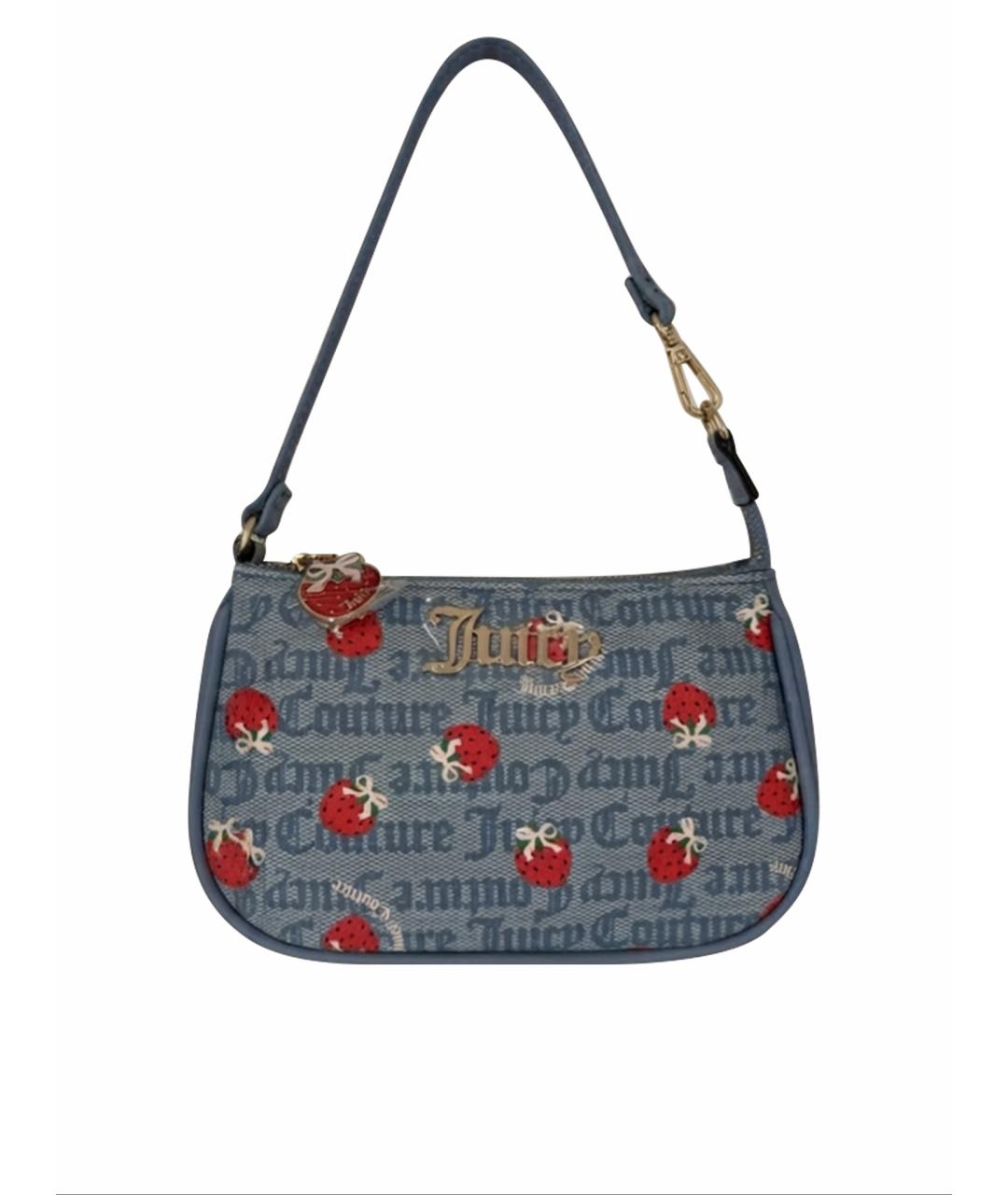 JUICY COUTURE Голубая тканевая сумка через плечо, фото 1
