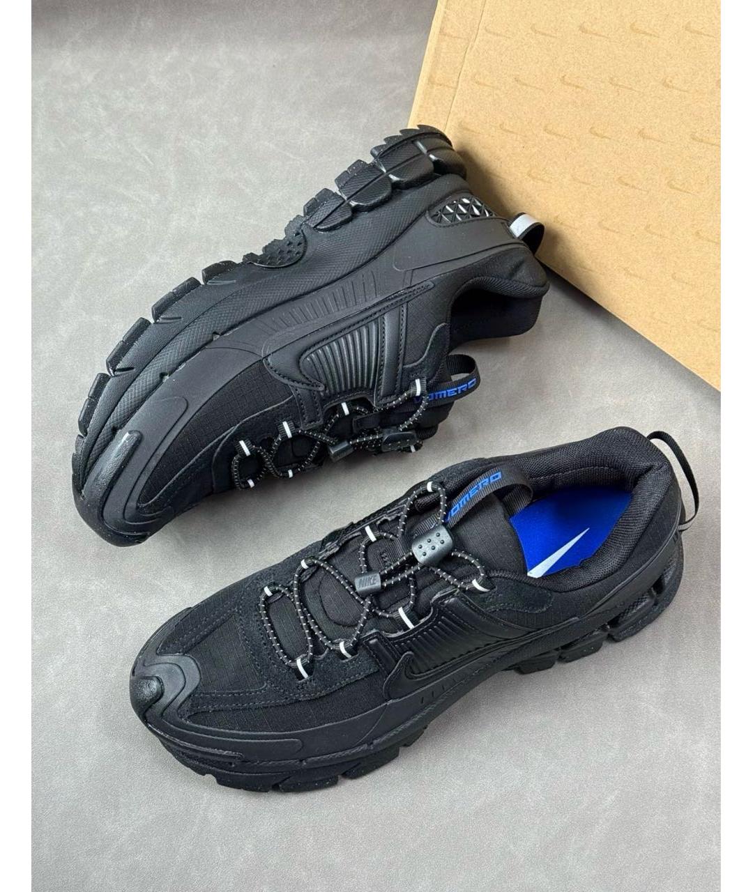 NIKE Черные синтетические низкие кроссовки / кеды, фото 5