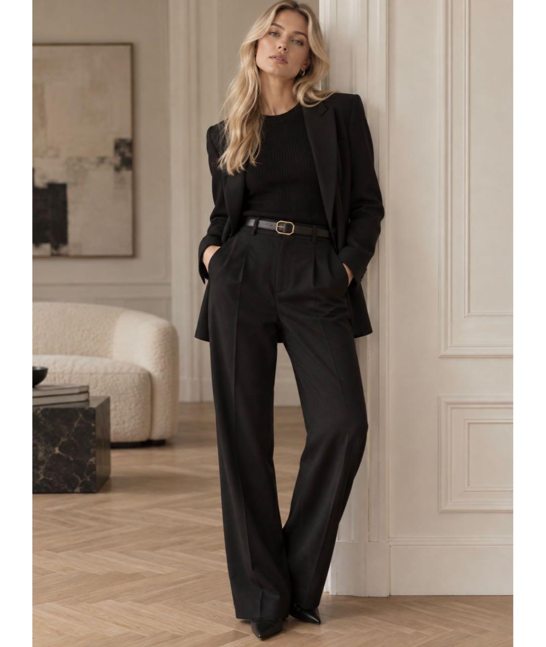 SAINT LAURENT Черный кожаный ремень, фото 6