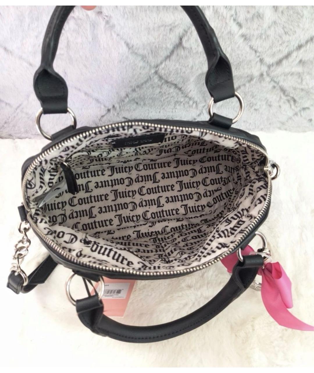 JUICY COUTURE Черная бархатная сумка с короткими ручками, фото 2