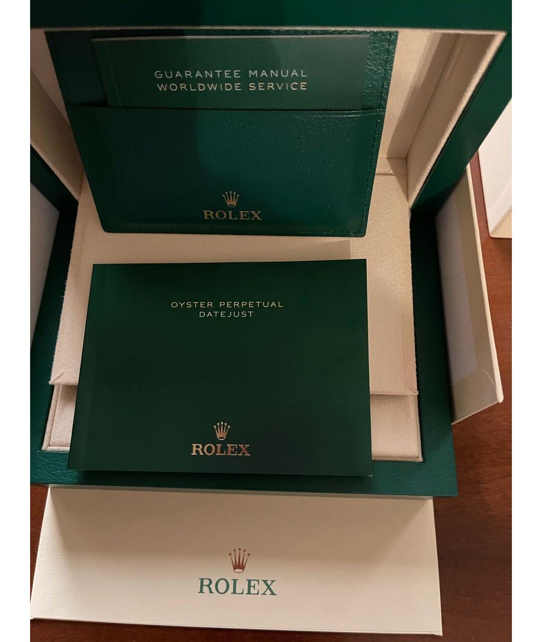 ROLEX Белые часы из желтого золота, фото 4