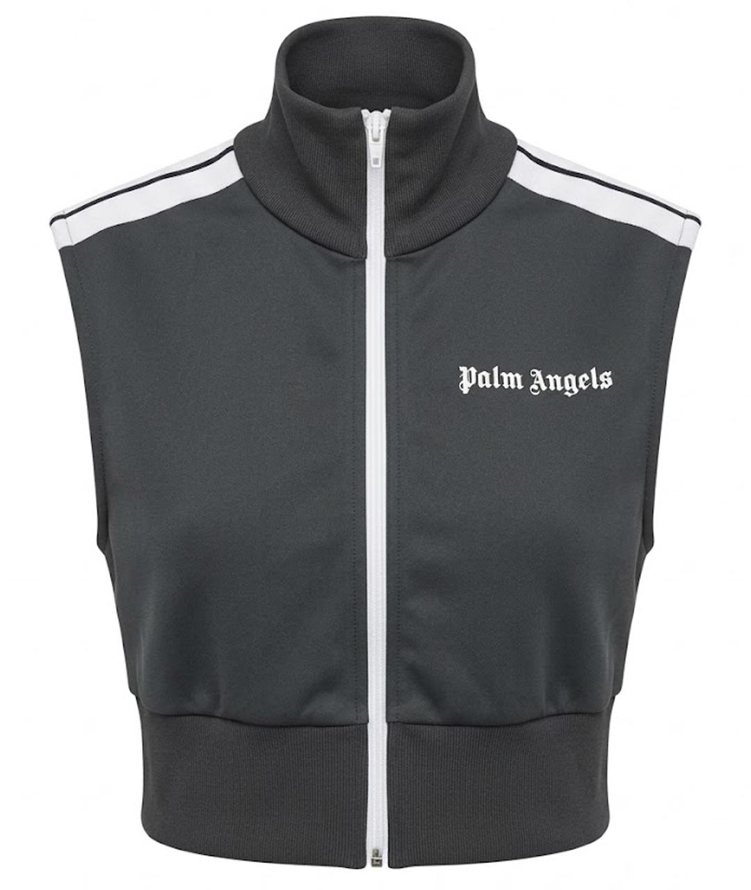 PALM ANGELS Антрацитовая полиэстеровая майка, фото 1