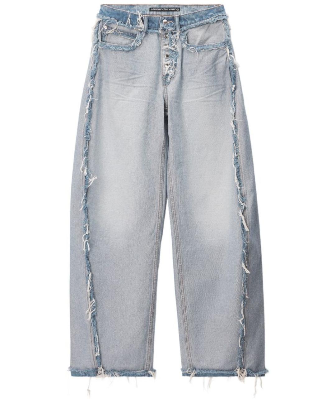 ALEXANDER WANG Голубые хлопковые прямые джинсы, фото 1