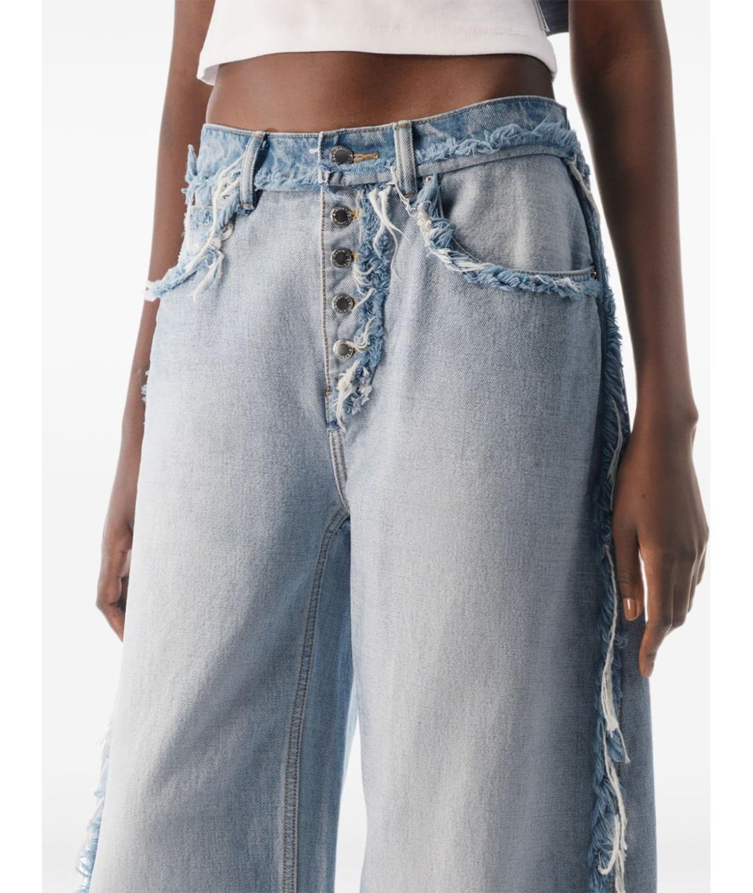 ALEXANDER WANG Голубые хлопковые прямые джинсы, фото 2