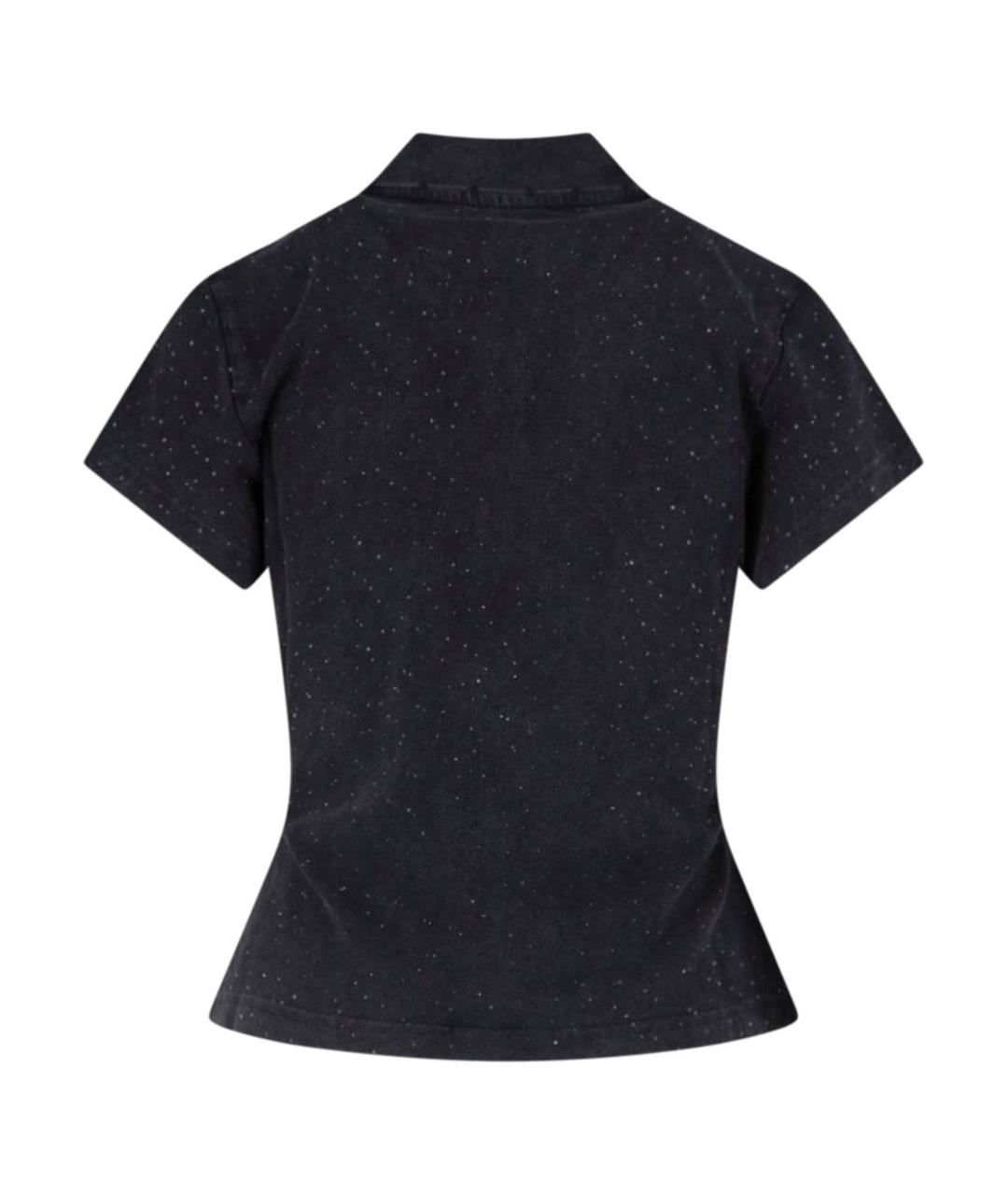 ALEXANDER WANG Черная хлопковая футболка, фото 2