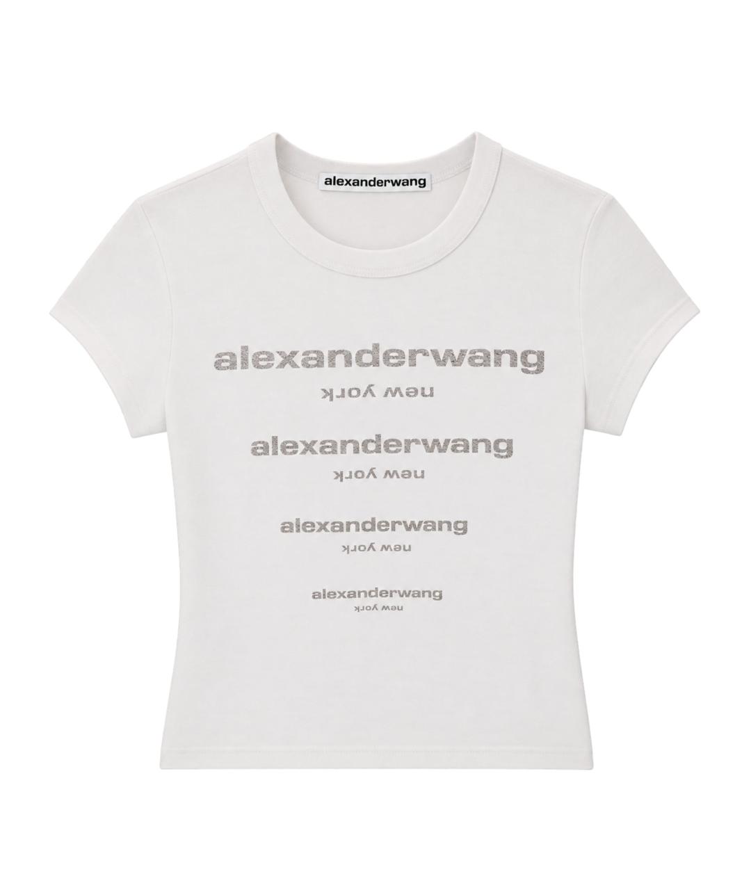 ALEXANDER WANG Белая хлопковая футболка, фото 1