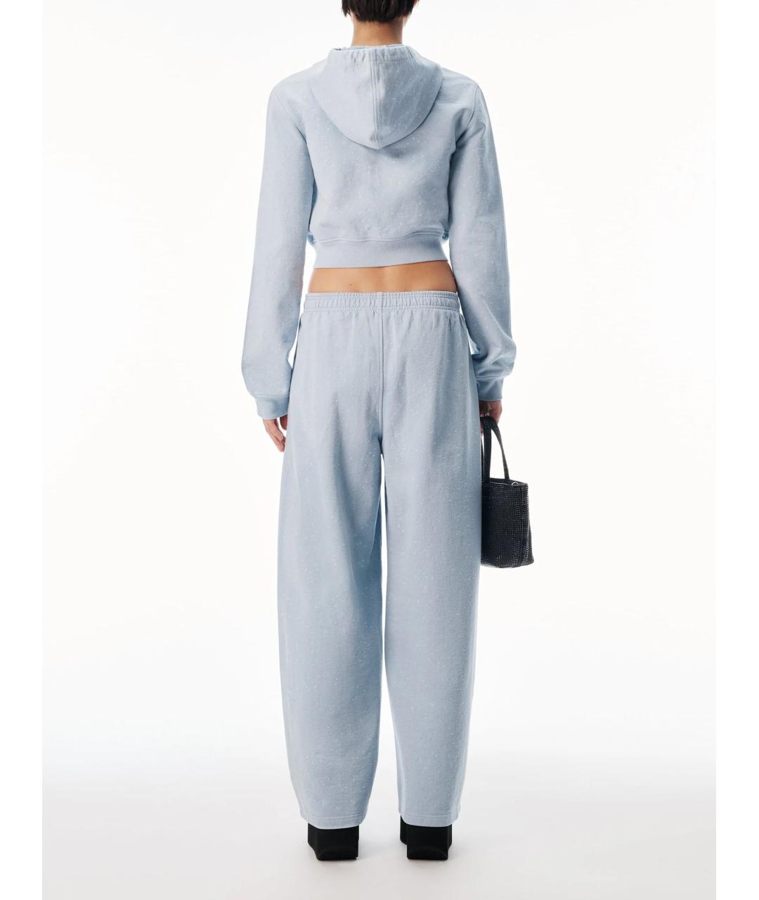 ALEXANDER WANG Голубые хлопковые спортивные брюки и шорты, фото 3