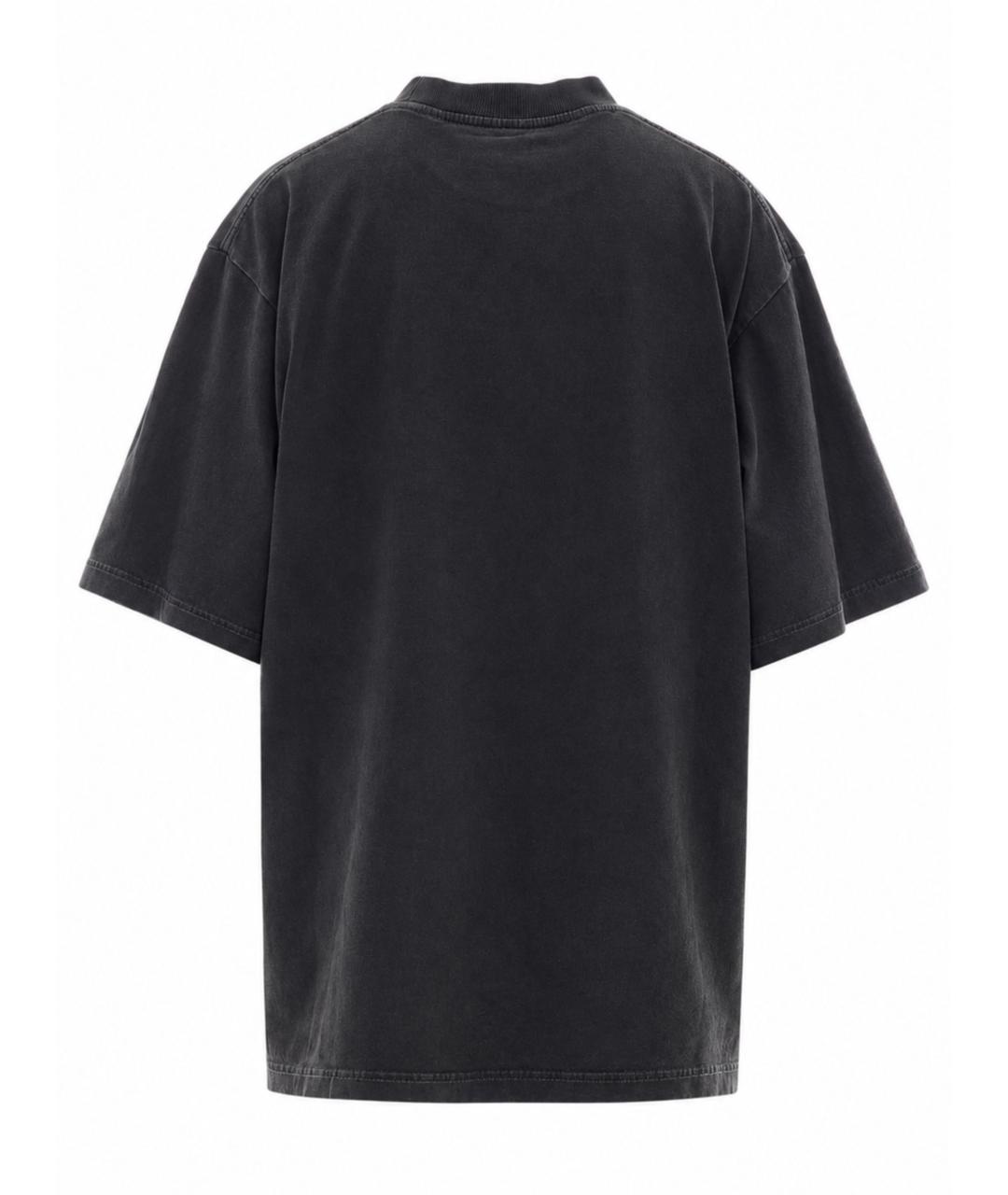 ALEXANDER WANG Черная хлопковая футболка, фото 2