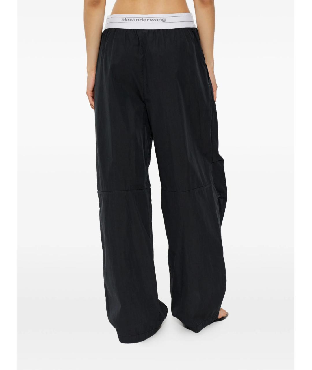 ALEXANDER WANG Черные хлопковые брюки широкие, фото 3