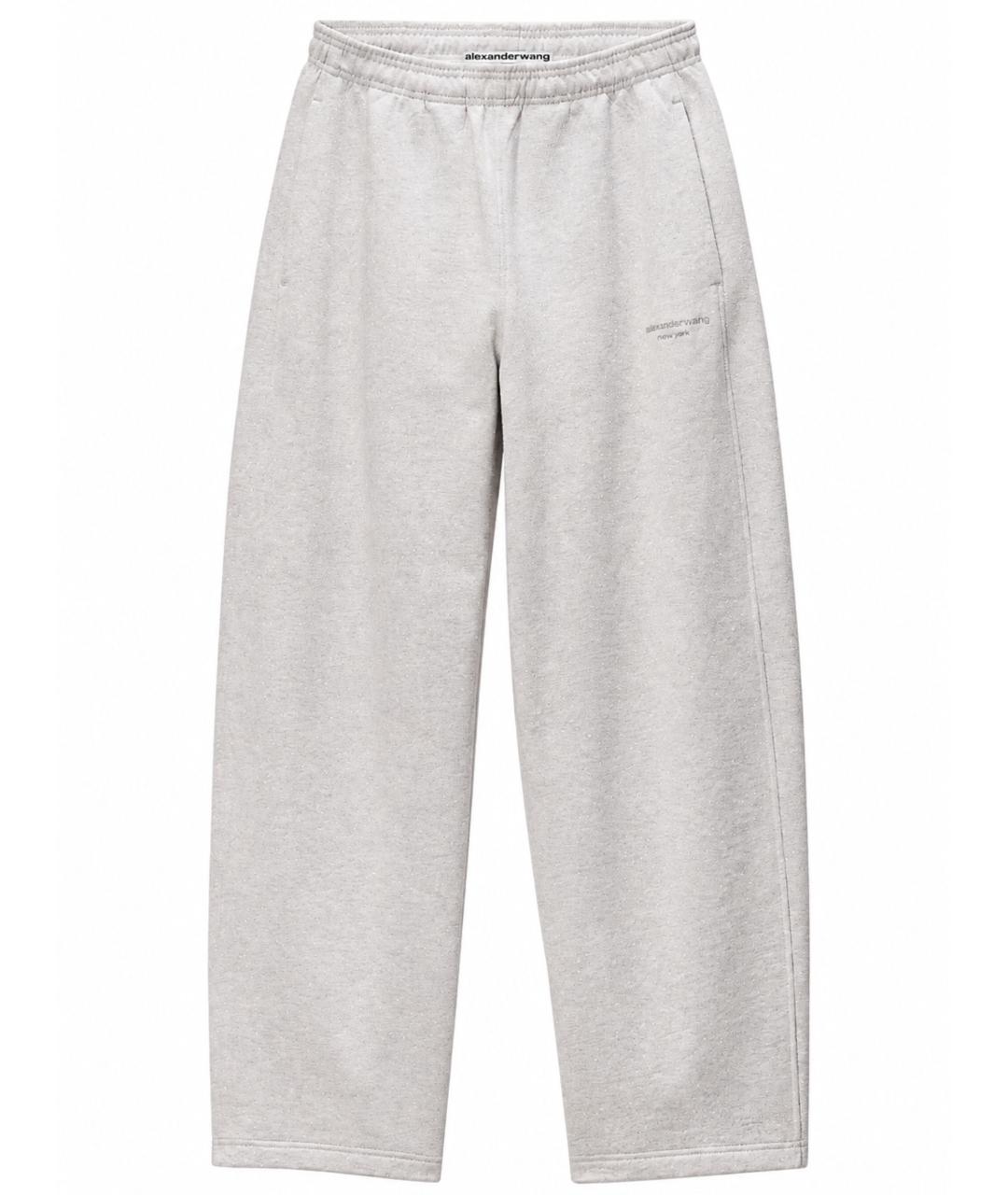 ALEXANDER WANG Серые хлопковые спортивные брюки и шорты, фото 1