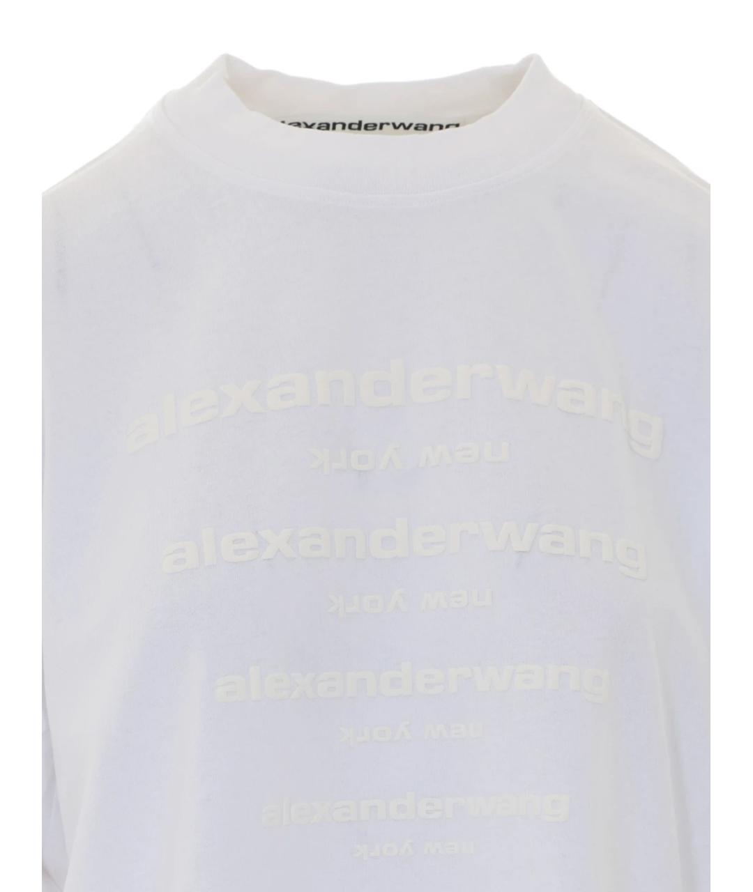 ALEXANDER WANG Белая хлопковая футболка, фото 3