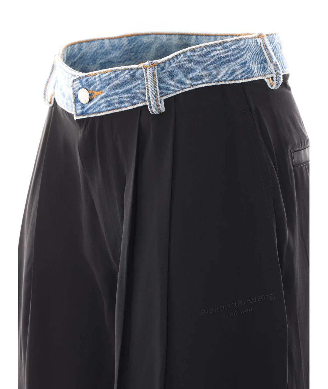 ALEXANDER WANG Черные прямые брюки, фото 3