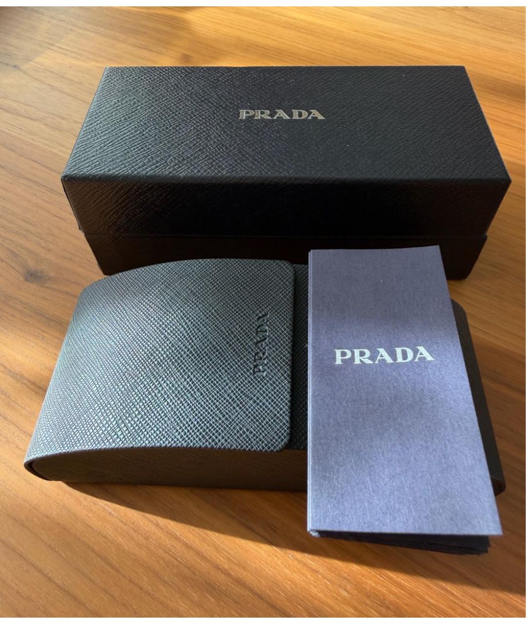 PRADA Коричневые пластиковые солнцезащитные очки, фото 4