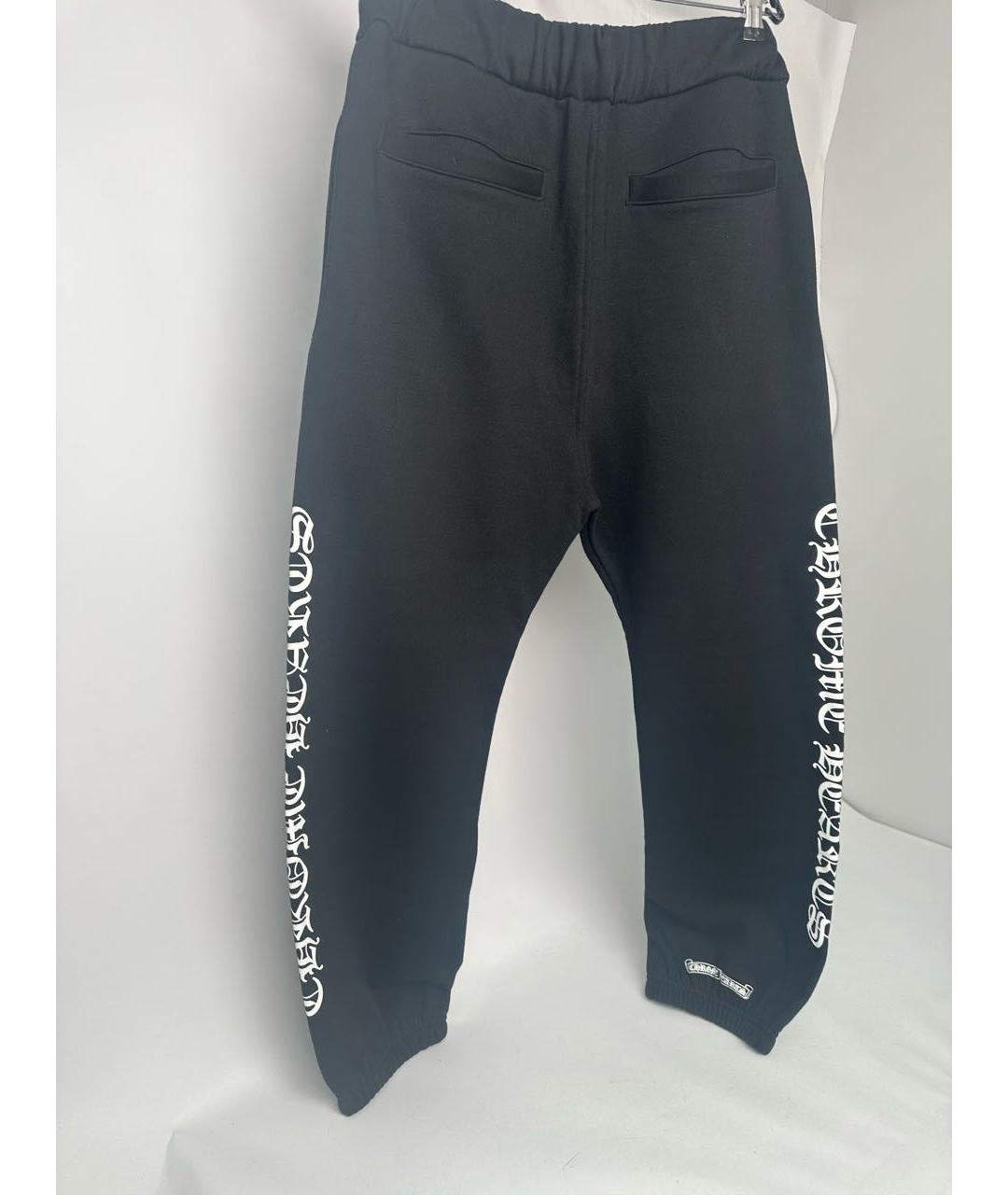 CHROME HEARTS Черные хлопковые повседневные брюки, фото 3
