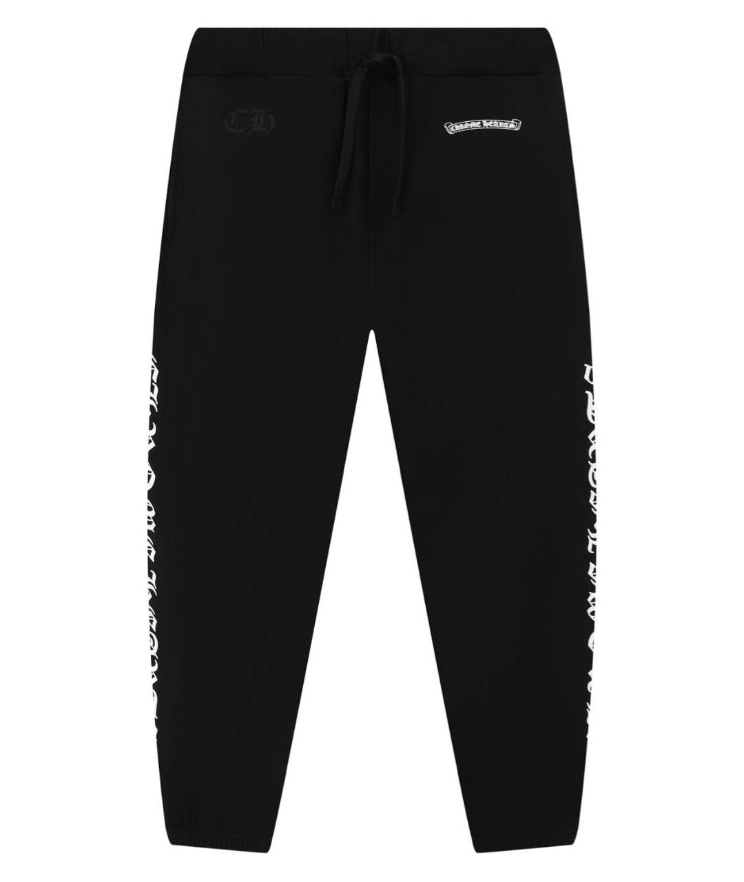 CHROME HEARTS Черные хлопковые повседневные брюки, фото 1