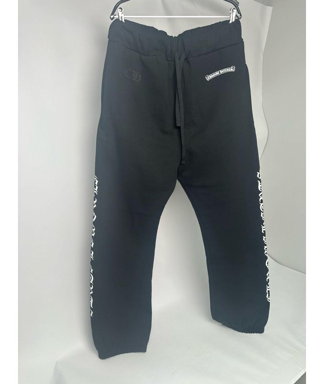 CHROME HEARTS Черные хлопковые повседневные брюки, фото 2