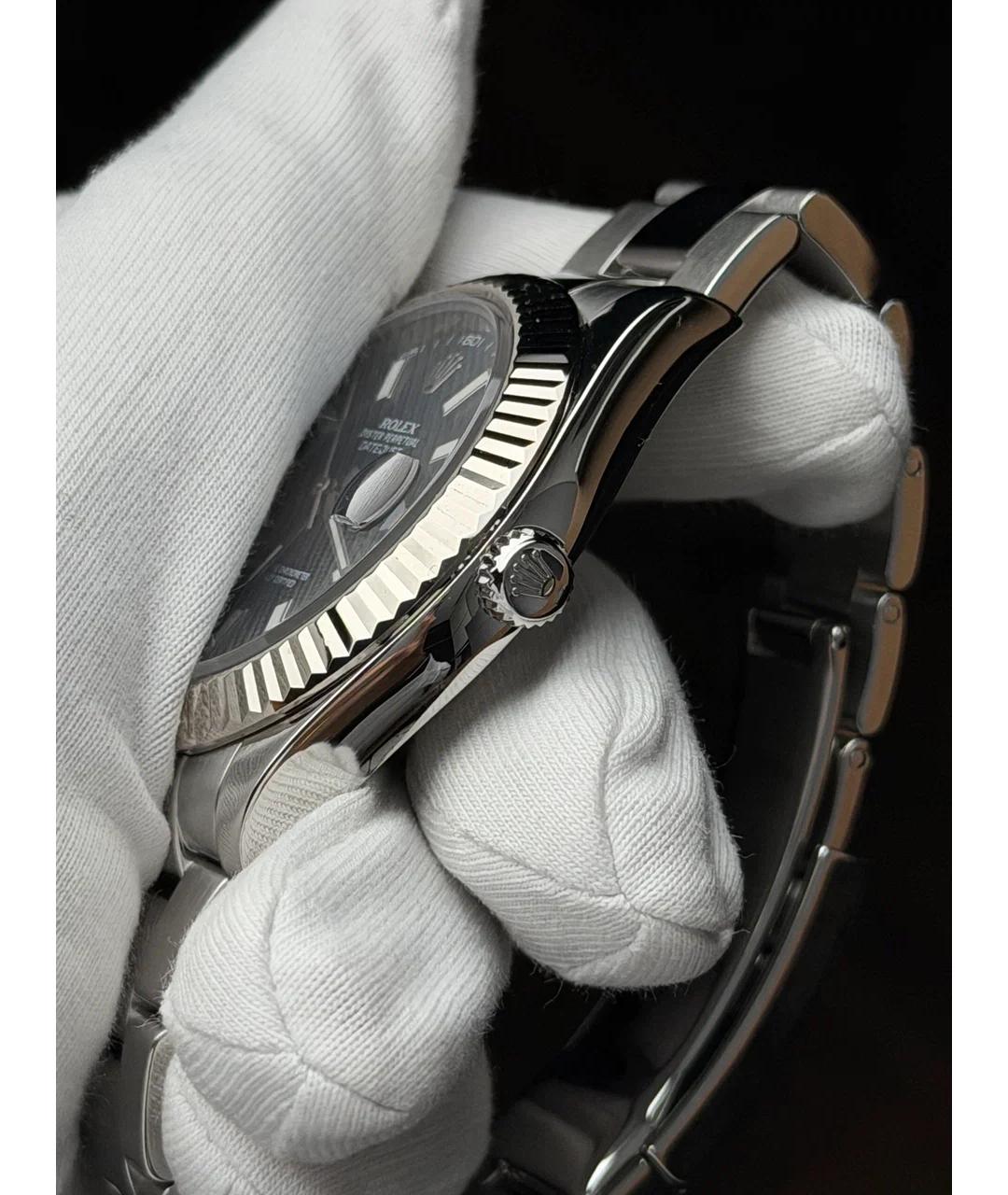 ROLEX Синие часы из белого золота, фото 3