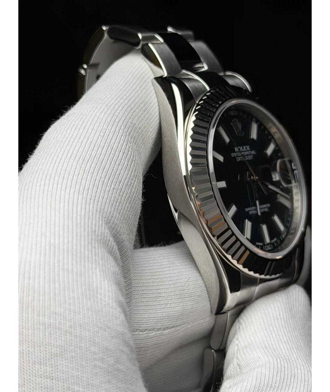 ROLEX Синие часы из белого золота, фото 4