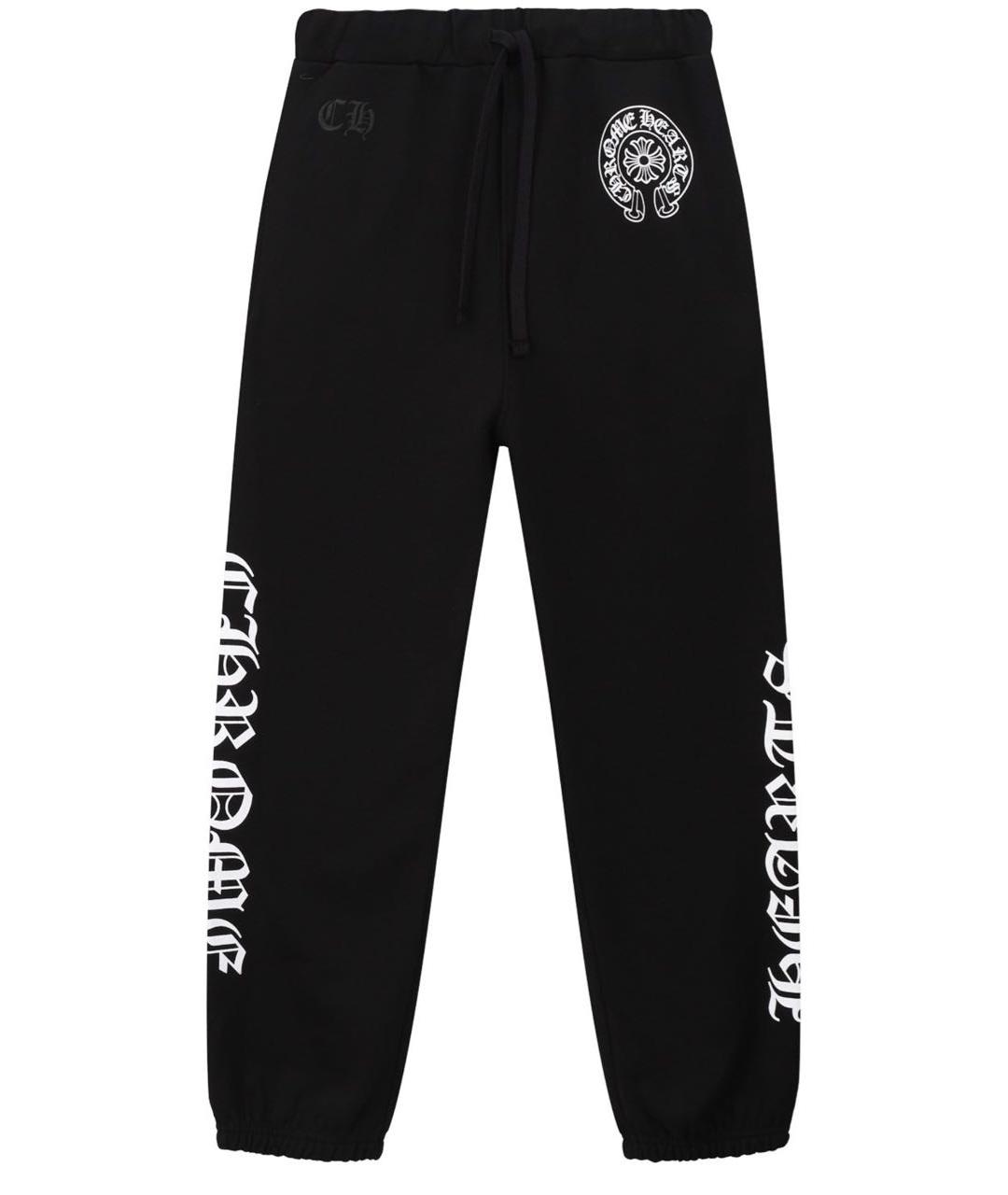 CHROME HEARTS Черные хлопковые повседневные брюки, фото 1